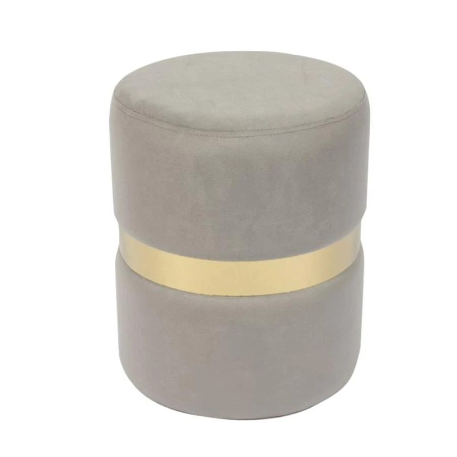 TOMMY Σκαμπό Βοηθητικό, Χρώμιο Χρυσό, Ύφασμα Velure Φ35εκ Η.43εκ Απόχρωση Γκρι 1 TOMMY Σκαμπό Βοηθητικό, Χρώμιο Χρυσό, Ύφασμα Velure Φ35εκ Η.43εκ Απόχρωση Γκρι