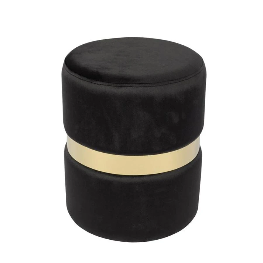 TOMMY Σκαμπό Βοηθητικό, Χρώμιο Χρυσό, Ύφασμα Velure Φ35εκ Η.43εκ Απόχρωση Μαύρο 1 TOMMY Σκαμπό Βοηθητικό, Χρώμιο Χρυσό, Ύφασμα Velure Φ35εκ Η.43εκ Απόχρωση Μαύρο