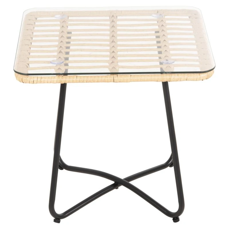 ΤΡΑΠΕΖΑΚΙ GERRY HM5717.11 ΜΕ WICKER ΜΠΕΖ-ΜΑΥΡΟ ΜΕΤΑΛ.ΣΚΕΛΕΤΟ 50x50x47,5Υεκ. 3 ΤΡΑΠΕΖΑΚΙ GERRY HM5717.11 ΜΕ WICKER ΜΠΕΖ-ΜΑΥΡΟ ΜΕΤΑΛ.ΣΚΕΛΕΤΟ 50x50x47,5Υεκ. - Image 3