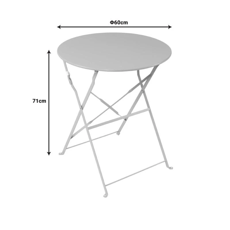 Τραπεζαρία Bistro 3τεμ Pakoworld μεταλλική αναδιπλούμενη σε κίτρινη απόχρωση Φ60x71εκ 8 Τραπεζαρία Bistro 3τεμ Pakoworld μεταλλική αναδιπλούμενη σε κίτρινη απόχρωση Φ60x71εκ - Image 8