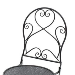 Τραπεζαρία Walen Pakoworld σετ 3τεμ μέταλλο μαύρο -Vougioukas trapezaria walen pakoworld set 3tem metallo mairo 5