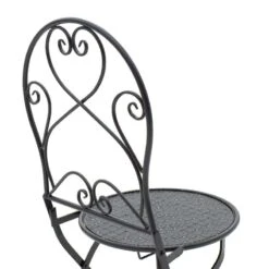 Τραπεζαρία Walen Pakoworld σετ 3τεμ μέταλλο μαύρο -Vougioukas trapezaria walen pakoworld set 3tem metallo mairo 6