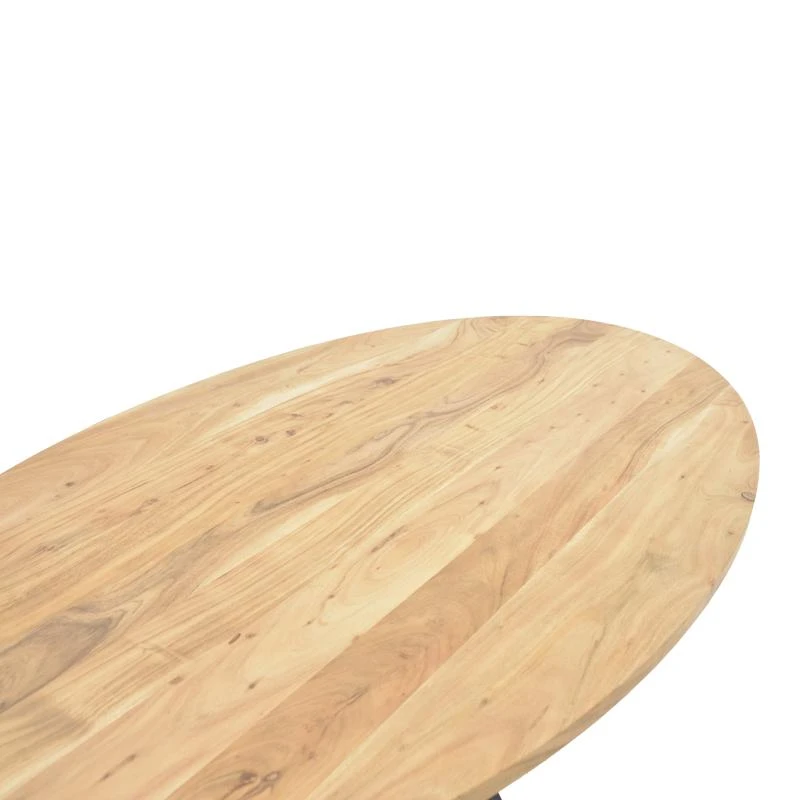 Τραπέζι Bonre Pakoworld φυσικό μασίφ ξύλο ακακίας-πόδι μαύρο μέταλλο 175x96x76εκ. 5 Τραπέζι Bonre Pakoworld φυσικό μασίφ ξύλο ακακίας-πόδι μαύρο μέταλλο 175x96x76εκ. - Image 5