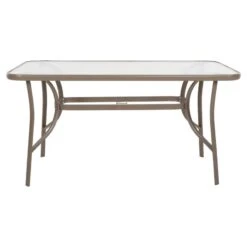 ΤΡΑΠΕΖΙ BRUNO HM5106.04 ΣΑΜΠΑΝΙ ΜΕΤΑΛΛΙΚΟ ΜΕ ΓΥΑΛΙΝΗ ΕΠΙΦΑΝΕΙΑ 140Χ80Χ71Υεκ -Vougioukas trapezi bruno hm5106 04 sampani metalliko me gialini epiphaneia 140ch80ch71iek 2