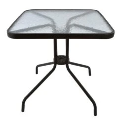 ΤΡΑΠΕΖΙ ΕΞΩΤ.ΧΩΡΟΥ FIGO HM5036.02 ΜΕΤΑΛΛΟ ΚΑΦΕ- ΓΥΑΛΙΝΗ ΕΠΙΦΑΝΕΙΑ 70Χ70Χ72Υεκ -Vougioukas trapezi eksot choroi figo hm5036 02 metallo kaphe gialini epiphaneia 70ch70ch72iek 2