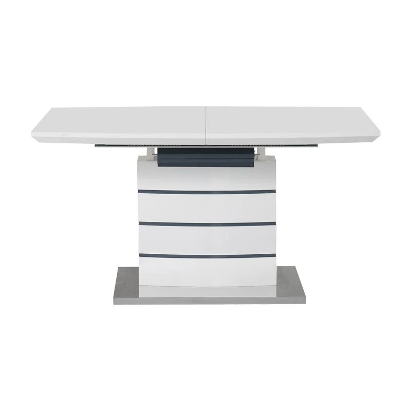 Τραπέζι επεκτεινόμενο Darsile Inart λευκό με γκρι-ανθρακί Mdf 140-180x90x76εκ 4 Τραπέζι επεκτεινόμενο Darsile Inart λευκό με γκρι-ανθρακί Mdf 140-180x90x76εκ - Image 4