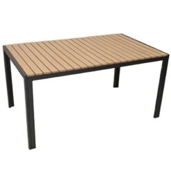 Ferrara II Τραπέζι Κήπου Αλουμινίου Polywood 150x90x74εκ