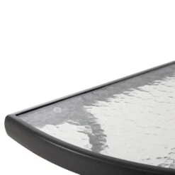 ΤΡΑΠΕΖΙ ΗΜΙΚΥΚΛΙΚΟ LIMA HM5967.01 ΜΕΤΑΛΛΙΚΟ ΓΚΡΙ ΜΕ ΓΥΑΛΙΝΟ TOP 70x40x64,5Υεκ. -Vougioukas trapezi imikikliko lima hm5967 01 metalliko gkri me gialino top 70 40 645iek 1 6