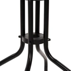 ΤΡΑΠΕΖΙ LIMA Φ60x68Υεκ. ΜΕΤΑΛΛΙΚΟ ΜΑΥΡΟ ΜΕ ΓΥΑΛΙΝΗ ΕΠΙΦΑΝΕΙΑ HM5079.03 -Vougioukas trapezi lima ph60 68iek metalliko mairo me gialini epiphaneia hm5079 03 5