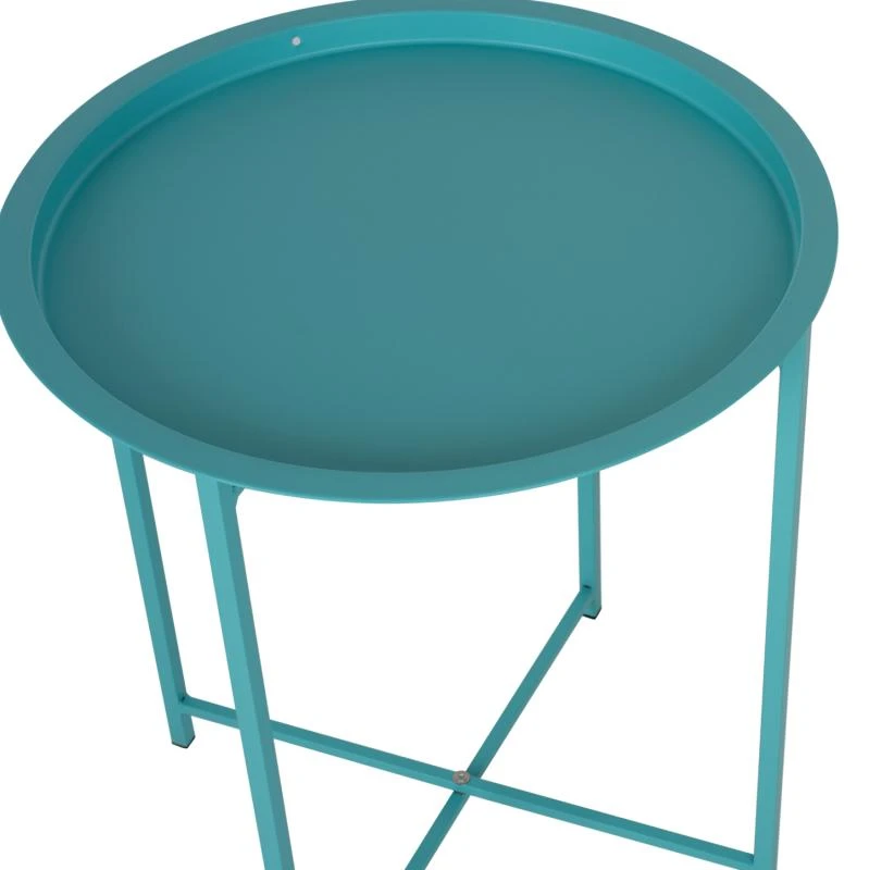 ΤΡΑΠΕΖΙ ΠΤΥΣΣΟΜΕΝΟ ΜΕ ΑΠΟΣΠΩΜΕΝΟ ΔΙΣΚΟ SAMUEL ΜΕΤΑΛΛΙΚΟ ΤΙΡΚΟΥΑΖ Φ46x53 εκ. HM5287.08 4 ΤΡΑΠΕΖΙ ΠΤΥΣΣΟΜΕΝΟ ΜΕ ΑΠΟΣΠΩΜΕΝΟ ΔΙΣΚΟ SAMUEL ΜΕΤΑΛΛΙΚΟ ΤΙΡΚΟΥΑΖ Φ46x53 εκ. HM5287.08 - Image 4