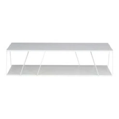 Τραπέζι σαλονιού Tars Pakoworld λευκό 120x50x30εκ