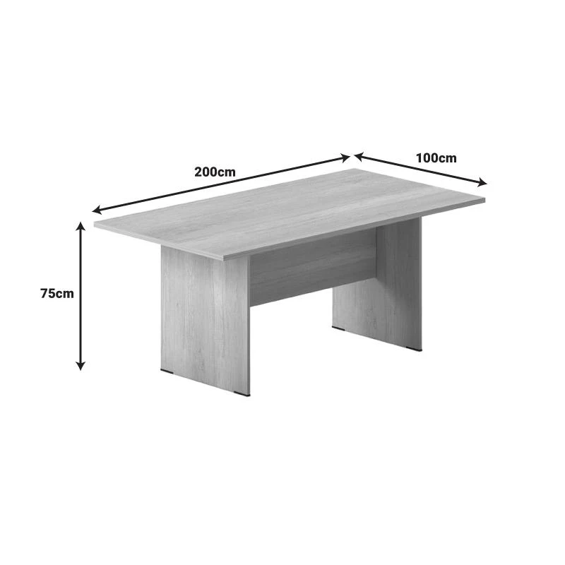 Τραπέζι συνεδριάσεων Amazon Pakoworld σε Oak απόχρωση 200x100x75εκ 2 Τραπέζι συνεδριάσεων Amazon Pakoworld σε Oak απόχρωση 200x100x75εκ - Image 2