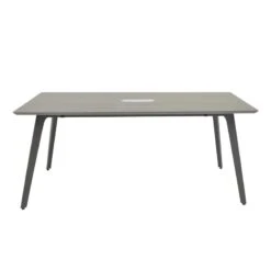 Τραπέζι συνεδριάσεων επαγγελματικό Denith Pakoworld ανθρακί-καρυδί 180x100x75εκ