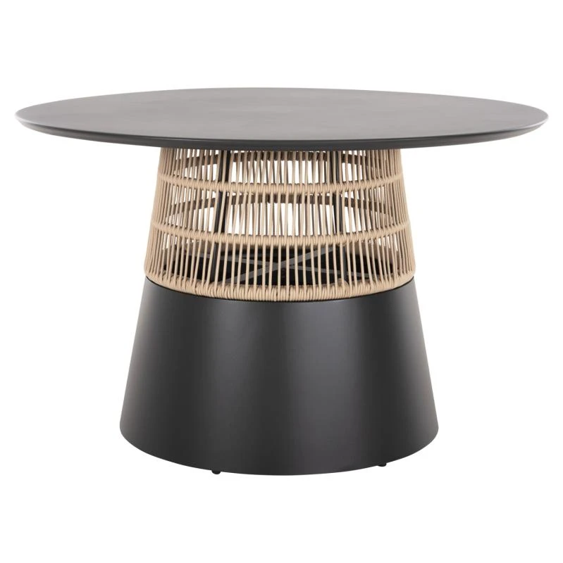 ΤΡΑΠΕΖΙ ΣΤΡΟΓΓΥΛΟ SAEID HM6106.01 ΑΝΘΡΑΚΙ ΑΛΟΥΜΙΝΙΟ-ΜΠΕΖ ΣΧΟΙΝΙ Φ120x75Υεκ. 3 ΤΡΑΠΕΖΙ ΣΤΡΟΓΓΥΛΟ SAEID HM6106.01 ΑΝΘΡΑΚΙ ΑΛΟΥΜΙΝΙΟ-ΜΠΕΖ ΣΧΟΙΝΙ Φ120x75Υεκ. - Image 3