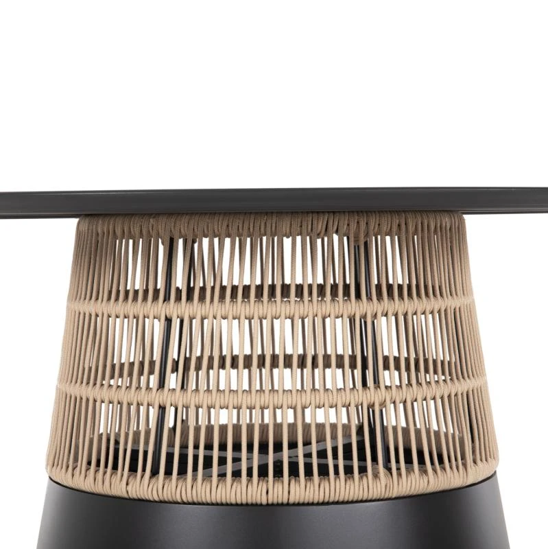 ΤΡΑΠΕΖΙ ΣΤΡΟΓΓΥΛΟ SAEID HM6106.01 ΑΝΘΡΑΚΙ ΑΛΟΥΜΙΝΙΟ-ΜΠΕΖ ΣΧΟΙΝΙ Φ120x75Υεκ. 5 ΤΡΑΠΕΖΙ ΣΤΡΟΓΓΥΛΟ SAEID HM6106.01 ΑΝΘΡΑΚΙ ΑΛΟΥΜΙΝΙΟ-ΜΠΕΖ ΣΧΟΙΝΙ Φ120x75Υεκ. - Image 5