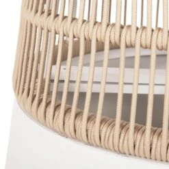 ΤΡΑΠΕΖΙ ΣΤΡΟΓΓΥΛΟ SAEID HM6106.02 ΛΕΥΚΟ ΑΛΟΥΜΙΝΙΟ-ΜΠΕΖ ΣΧΟΙΝΙ Φ120x75Υεκ. -Vougioukas trapezi stroggilo saeid hm6106 02 leiko aloiminio mpez schoini ph120 75iek 1 4