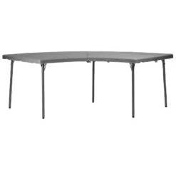 Catering Μισοφέγγαρο Τραπέζι Πτυσσόμενο Μεταλλικό PP 260/140x76x74εκ