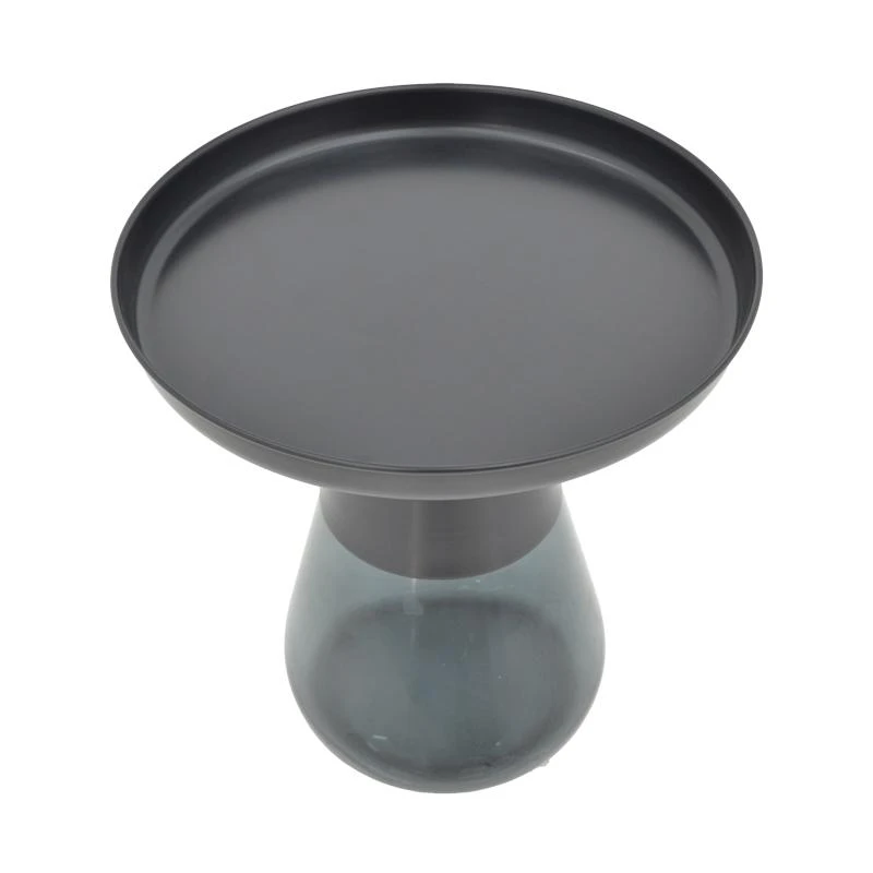 Τραπέζια σαλονιού Kunlo Inart σετ 2τεμ μαύρο μέταλλο-μαύρο γυαλί 4 Τραπέζια σαλονιού Kunlo Inart σετ 2τεμ μαύρο μέταλλο-μαύρο γυαλί - Image 4