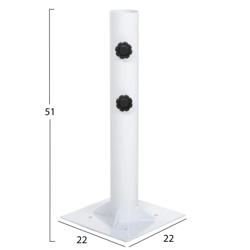 ΒΑΣΗ ΟΜΠΡΕΛΑΣ Φ60mm X 51Υεκ ΜΕΤΑΛΛΙΚΗ ΒΙΔΩΤΗ ΓΙΑ ΣΤΥΛΟ ΕΩΣ Φ60 HM6011 ΛΕΥΚΗ 2 ΒΑΣΗ ΟΜΠΡΕΛΑΣ Φ60mm X 51Υεκ ΜΕΤΑΛΛΙΚΗ ΒΙΔΩΤΗ ΓΙΑ ΣΤΥΛΟ ΕΩΣ Φ60 HM6011 ΛΕΥΚΗ - Image 2