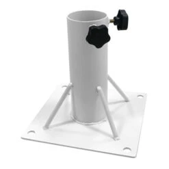 ΒΑΣΗ Ομπρέλας Ψάθινης Εδάφους 25x25εκ Μέταλλο Άσπρο