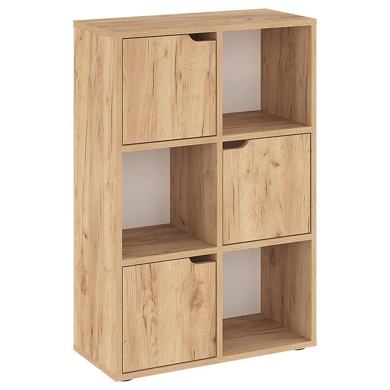 Βιβλιοθήκη Bookel Pakoworld μελαμίνης σε Oak απόχρωση 59.5x27.5x89εκ 2 Βιβλιοθήκη Bookel Pakoworld μελαμίνης σε Oak απόχρωση 59.5x27.5x89εκ - Image 2