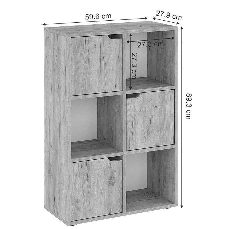 Βιβλιοθήκη Bookel Pakoworld μελαμίνης σε Oak απόχρωση 59.5x27.5x89εκ 5 Βιβλιοθήκη Bookel Pakoworld μελαμίνης σε Oak απόχρωση 59.5x27.5x89εκ - Image 5