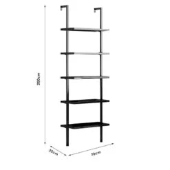 Βιβλιοθήκη Harris Pakoworld μαύρο 70x22x200εκ 5 Βιβλιοθήκη Harris Pakoworld μαύρο 70x22x200εκ -Vougioukas vivliothiki harris pakoworld mairo 70 22 200ek 2