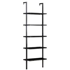 Βιβλιοθήκη Harris Pakoworld μαύρο 70x22x200εκ