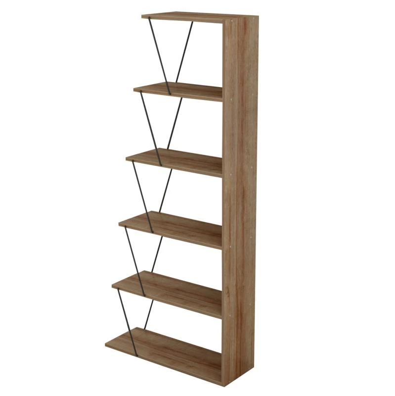 ΒΙΒΛΙΟΘΗΚΗ ΜΙΝΙ TARS HM2241.14 ΦΥΣΙΚΟ ΟΑΚ ΜΑΥΡΕΣ ΜΕΤΑΛ. ΒΕΡΓΕΣ 65x22-24x146Υεκ. 4 ΒΙΒΛΙΟΘΗΚΗ ΜΙΝΙ TARS HM2241.14 ΦΥΣΙΚΟ ΟΑΚ ΜΑΥΡΕΣ ΜΕΤΑΛ. ΒΕΡΓΕΣ 65x22-24x146Υεκ. - Image 4