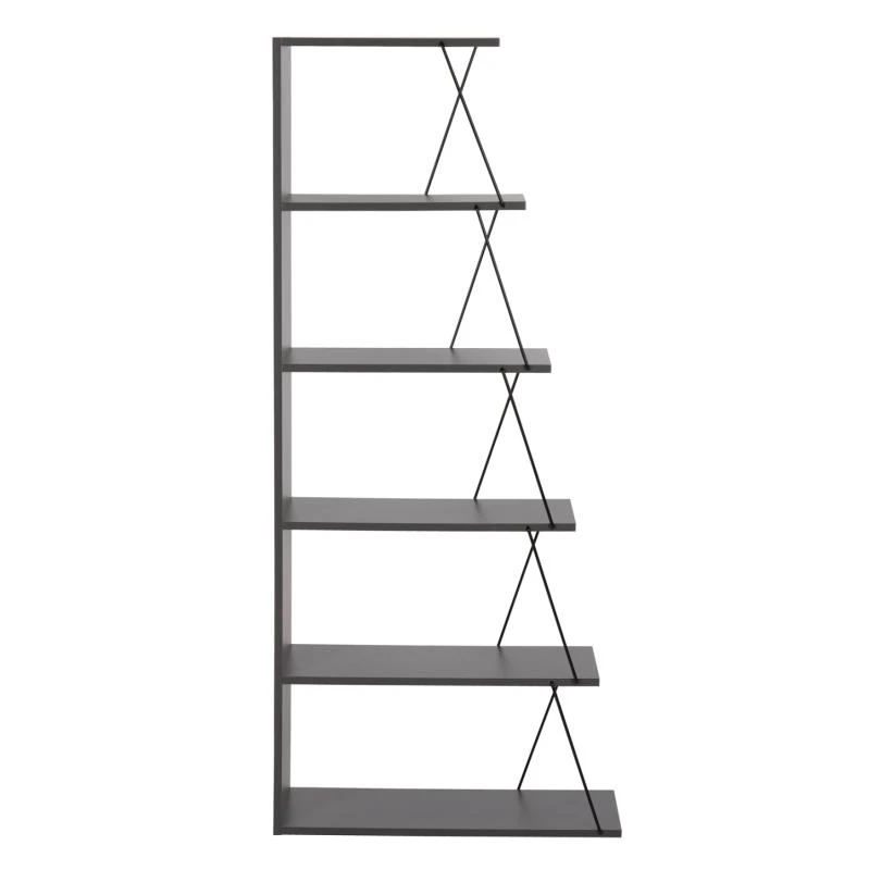 ΒΙΒΛΙΟΘΗΚΗ ΜΙΝΙ TARS HM2241.20 ΓΚΡΙ ΜΕΛΑΜΙΝΗ-ΜΑΥΡΕΣ ΜΕΤΑΛ. ΒΕΡΓΕΣ 65x22-24x146Υεκ. 3 ΒΙΒΛΙΟΘΗΚΗ ΜΙΝΙ TARS HM2241.20 ΓΚΡΙ ΜΕΛΑΜΙΝΗ-ΜΑΥΡΕΣ ΜΕΤΑΛ. ΒΕΡΓΕΣ 65x22-24x146Υεκ. - Image 3