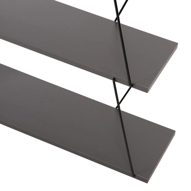 ΒΙΒΛΙΟΘΗΚΗ ΜΙΝΙ TARS HM2241.20 ΓΚΡΙ ΜΕΛΑΜΙΝΗ-ΜΑΥΡΕΣ ΜΕΤΑΛ. ΒΕΡΓΕΣ 65x22-24x146Υεκ. 5 ΒΙΒΛΙΟΘΗΚΗ ΜΙΝΙ TARS HM2241.20 ΓΚΡΙ ΜΕΛΑΜΙΝΗ-ΜΑΥΡΕΣ ΜΕΤΑΛ. ΒΕΡΓΕΣ 65x22-24x146Υεκ. - Image 5