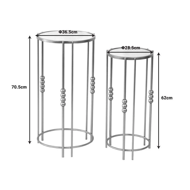 Βοηθητικά τραπεζάκια σετ 2τεμ Emiliane Inart χρυσό μέταλλο-γυαλί καθρέπτη 1 Βοηθητικά τραπεζάκια σετ 2τεμ Emiliane Inart χρυσό μέταλλο-γυαλί καθρέπτη
