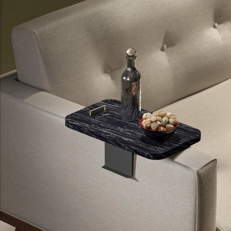 Βοηθητικό τραπεζάκι Linea I Pakoworld σε μαύρη όψη μαρμάρουμε μαύρα μεταλλικά πόδια 20x35x10εκ 1 Βοηθητικό τραπεζάκι Linea I Pakoworld σε μαύρη όψη μαρμάρουμε μαύρα μεταλλικά πόδια 20x35x10εκ