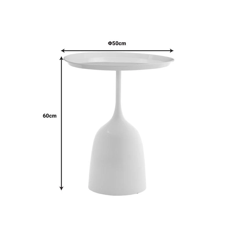 Βοηθητικό τραπέζι Agrile Inart λευκό μέταλλο Φ50x60εκ 4 Βοηθητικό τραπέζι Agrile Inart λευκό μέταλλο Φ50x60εκ - Image 4