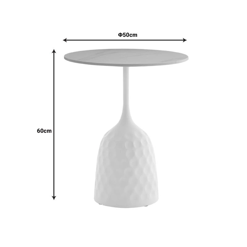 Βοηθητικό τραπέζι Kousien Inart λευκό Sintered Stone Φ50x60εκ 4 Βοηθητικό τραπέζι Kousien Inart λευκό Sintered Stone Φ50x60εκ - Image 4