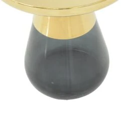 Βοηθητικό τραπέζι Kunlo Inart χρυσό χρώμιο-μαύρο γυαλί Φ50x53.5εκ 8 Βοηθητικό τραπέζι Kunlo Inart χρυσό χρώμιο-μαύρο γυαλί Φ50x53.5εκ -Vougioukas voithitiko trapezi kunlo inart chriso chromio mairo giali ph50 53 5ek 3