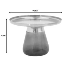 Βοηθητικό τραπέζι Kunlo Inart χρυσό χρώμιο-μαύρο γυαλί Φ60x42εκ -Vougioukas voithitiko trapezi kunlo inart chriso chromio mairo giali ph60 42ek 3