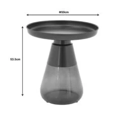 Βοηθητικό τραπέζι Kunlo Inart μαύρο μέταλλο-μαύρο γυαλί Φ50x53.5εκ 7 Βοηθητικό τραπέζι Kunlo Inart μαύρο μέταλλο-μαύρο γυαλί Φ50x53.5εκ -Vougioukas voithitiko trapezi kunlo inart mairo metallo mairo giali ph50 53 5ek 3