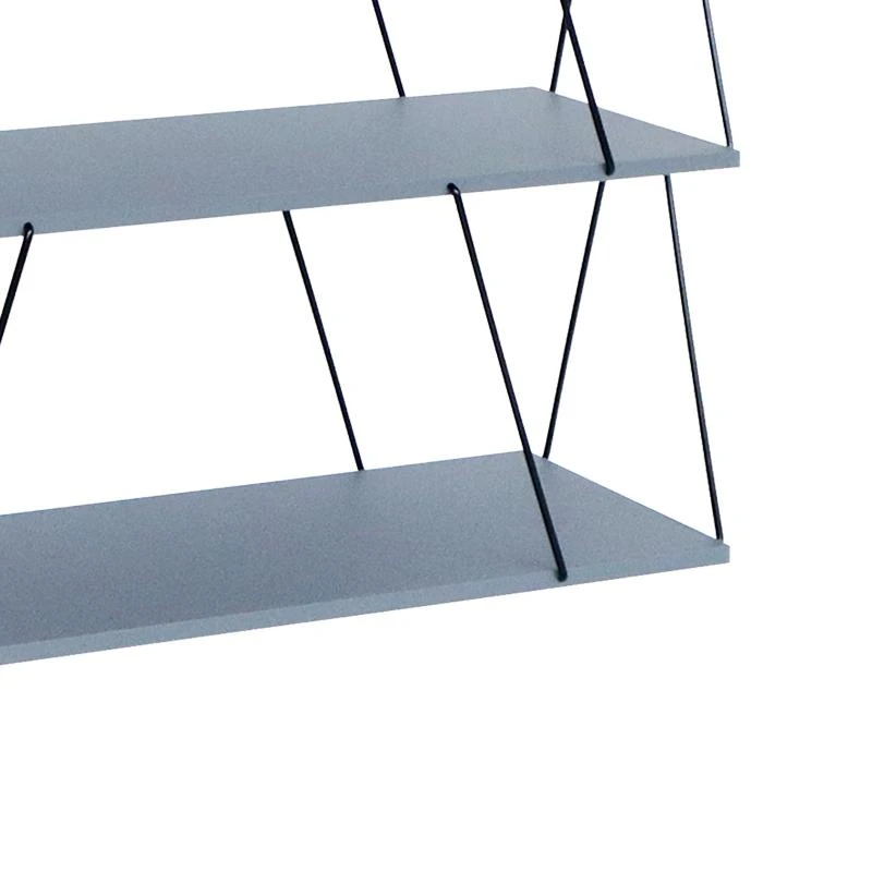 Βοηθητικό τραπέζι-ραφιέρα Tars Pakoworld γκρι-μαύρο 120x30x90εκ 2 Βοηθητικό τραπέζι-ραφιέρα Tars Pakoworld γκρι-μαύρο 120x30x90εκ - Image 2