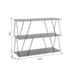 Βοηθητικό τραπέζι-ραφιέρα Tars Pakoworld γκρι-μαύρο 120x30x90εκ 7 Βοηθητικό τραπέζι-ραφιέρα Tars Pakoworld γκρι-μαύρο 120x30x90εκ -Vougioukas voithitiko trapezi raphiera tars pakoworld gkri mairo 120 30 90ek 3