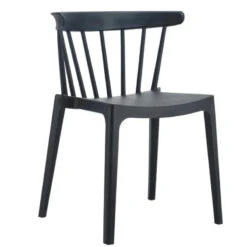 WEST Καρέκλα Κήπου - Βεράντας 53x53x75εκ PP-UV Μαύρο