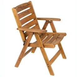 Αφροδίτη S Πολυθρόνα Ξύλινη Χαμηλή Πλάτη Πτυσσόμενη 3 θέσεων 63x68x87εκ